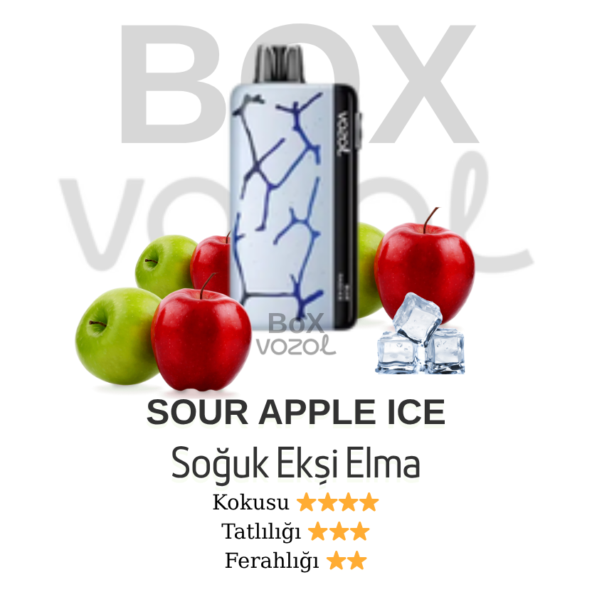 Vozol 45000 Puff - Sour Apple Ice - Neon