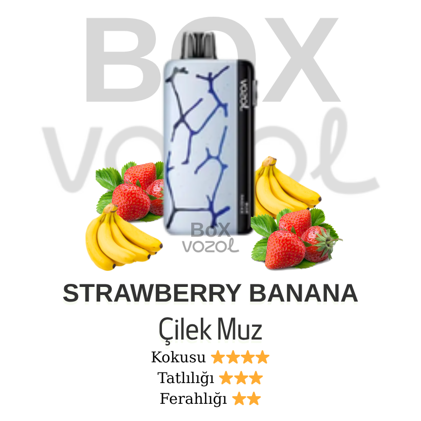 Vozol 45000 Puff - Strawberry Banana - Neon