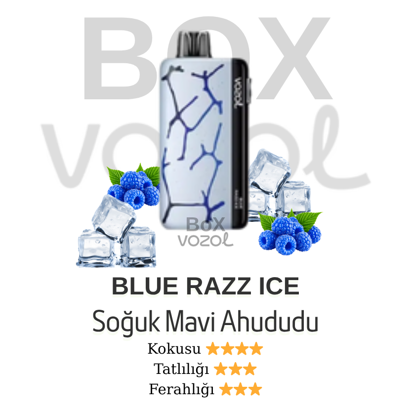 Vozol 45000 Puff - Blue Razz Ice - Neon