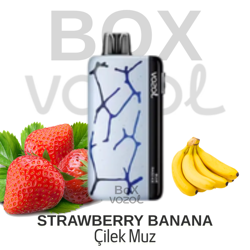 Vozol 45000 Puff - Strawberry Banana - Neon