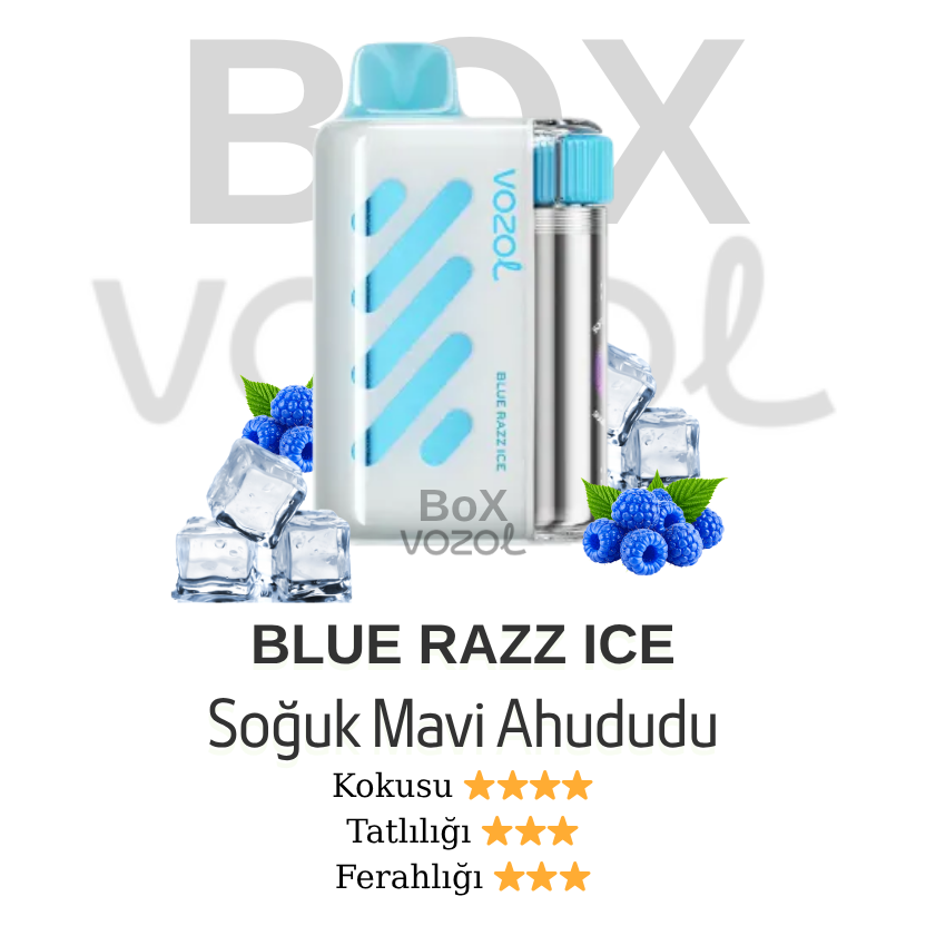 Vozol 40000 Puff - Blue Razz Ice - Vista